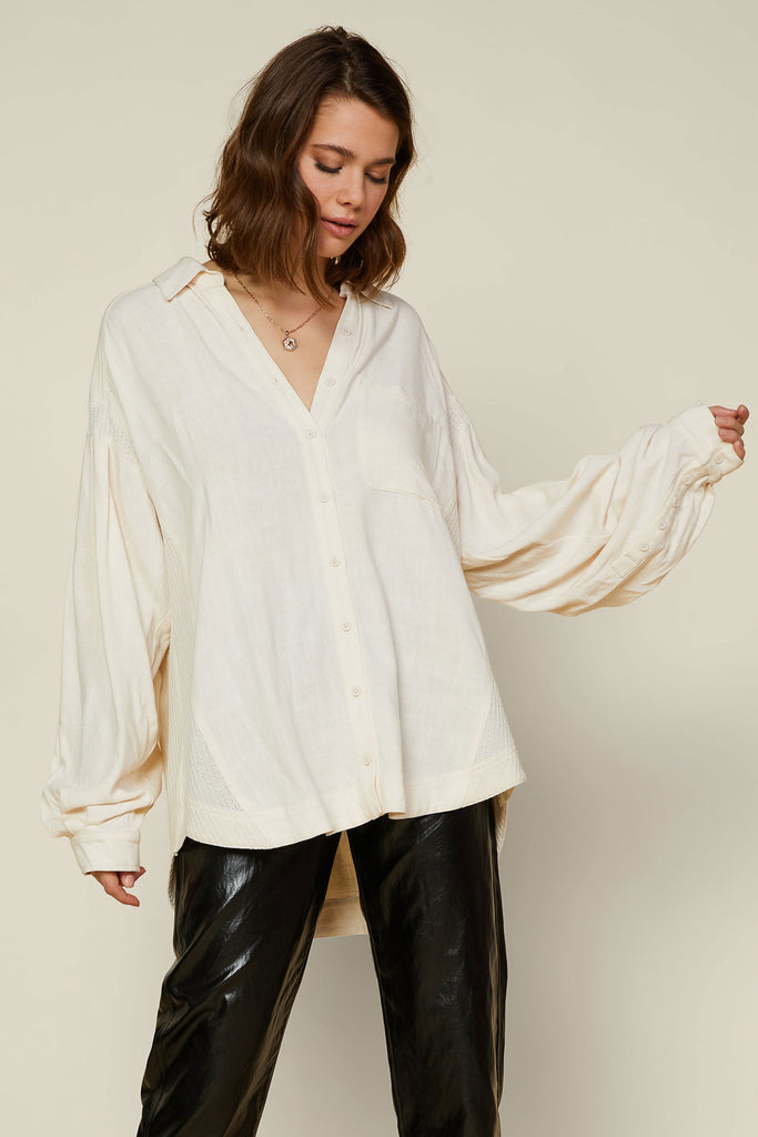Oversized Button Down Top