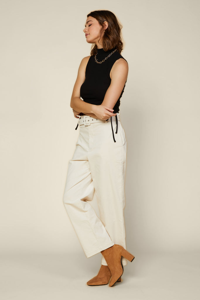 Sleeveless Mock Neck Top