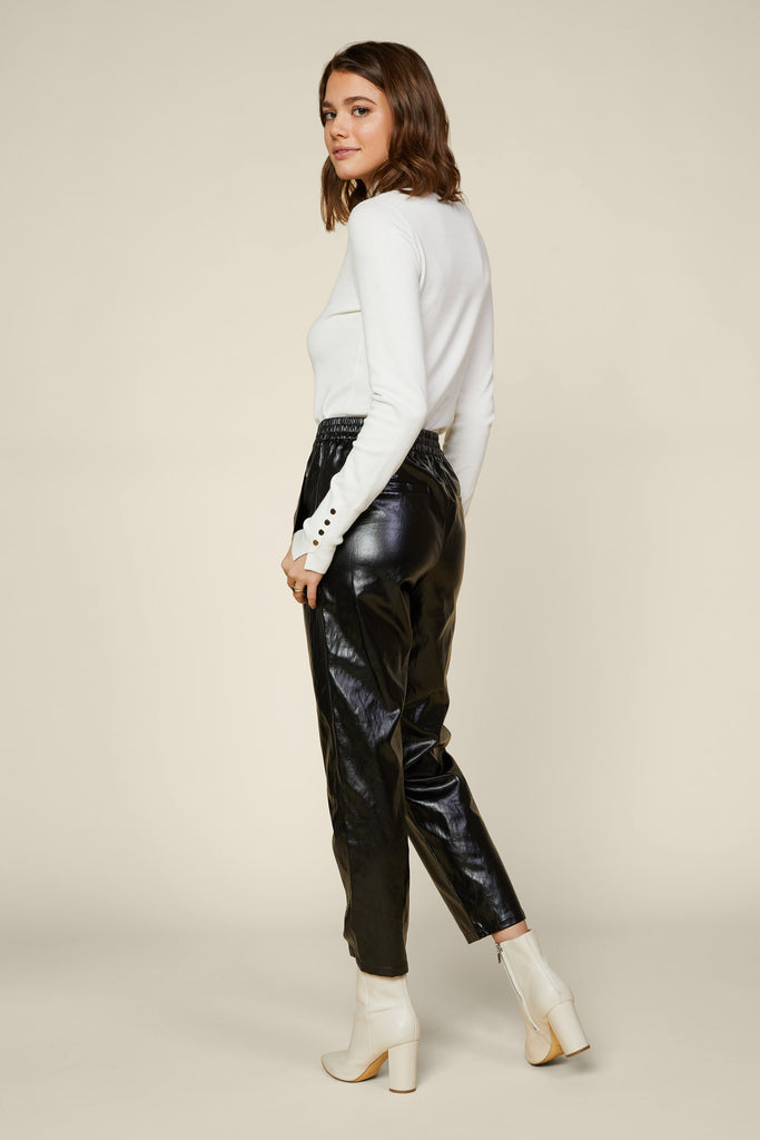 Faux Leather High Waist Pants