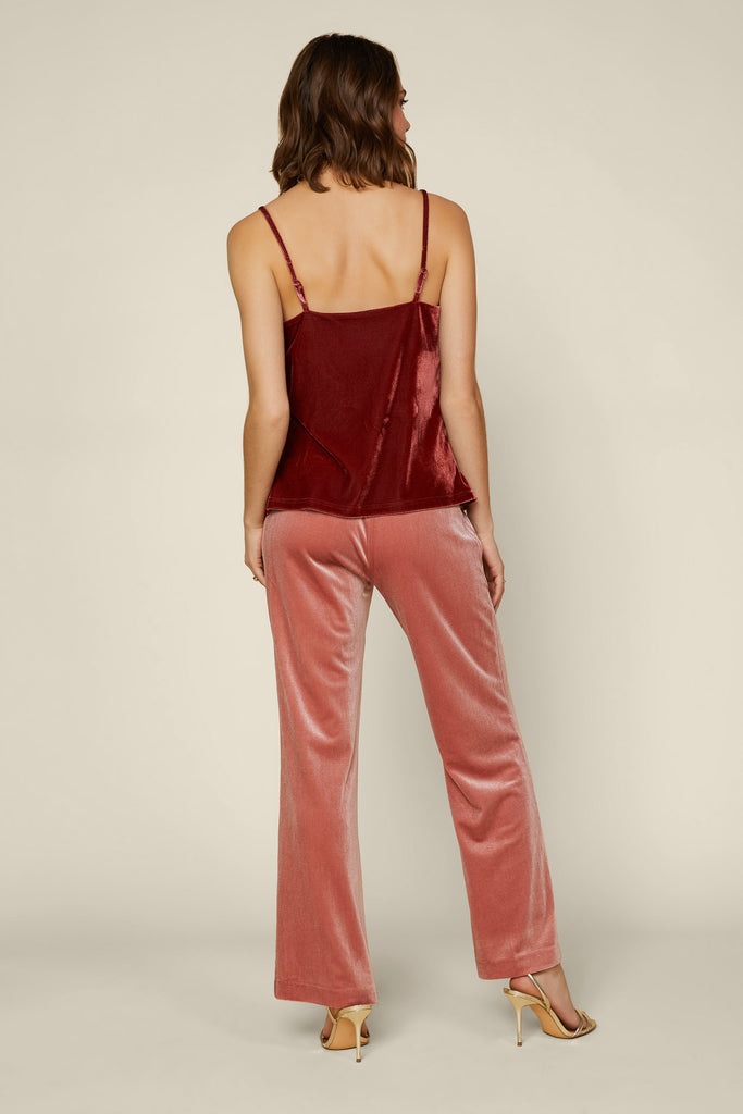Velvet Cowl Neck Cami