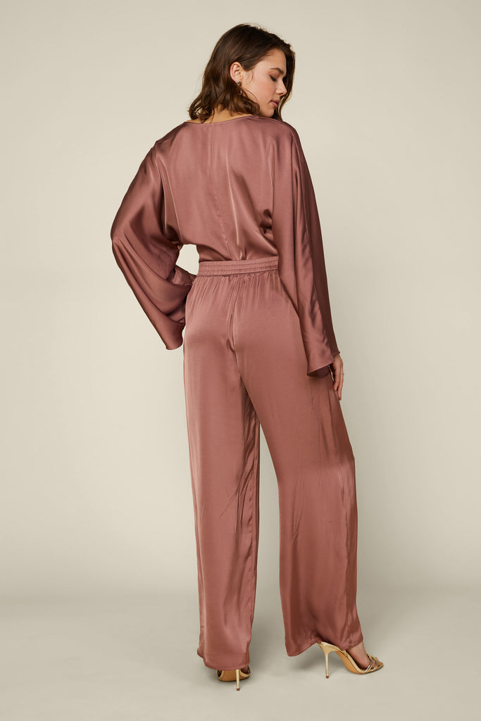 Twisted Front Satin Blouse