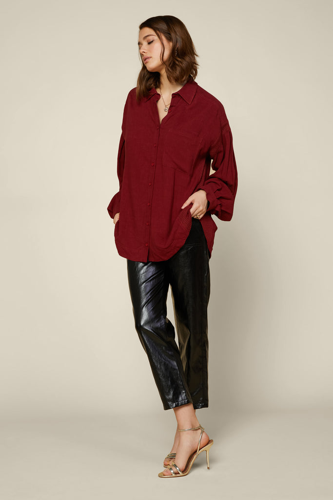 Oversized Button Down Top