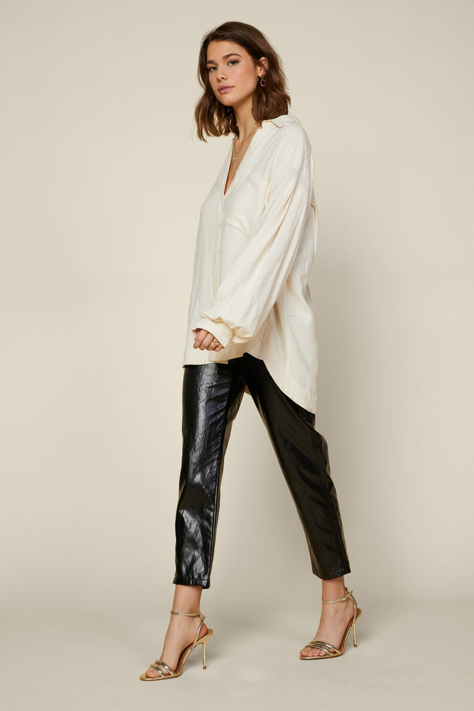 Oversized Button Down Top