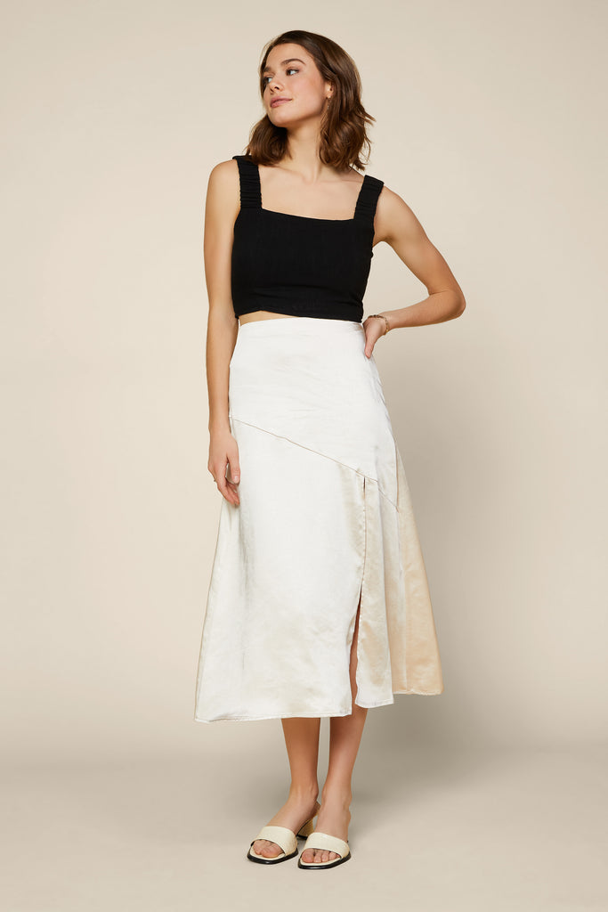 Satin Midi Skirt