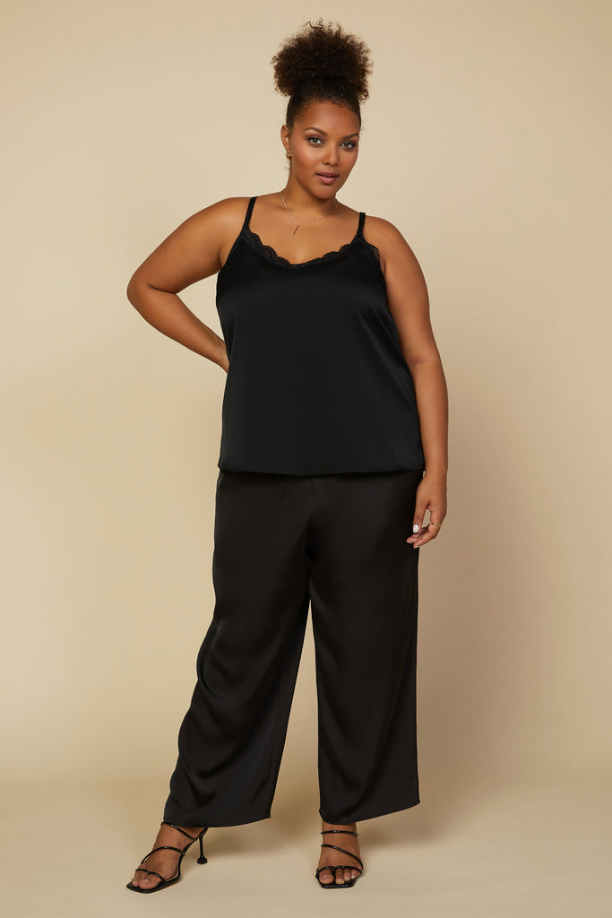 Plus Size - Lace Detail Cami Top