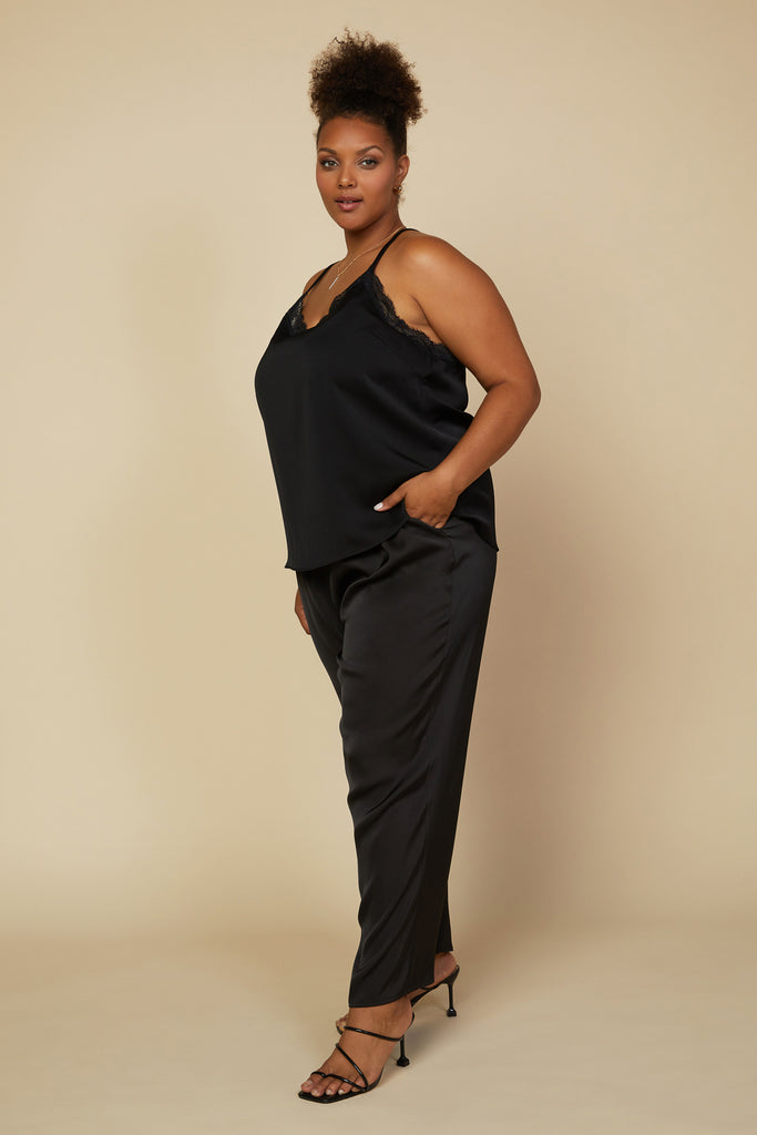 Plus Size - Lace Detail Cami Top