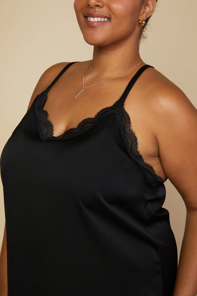 Plus Size - Lace Detail Cami Top