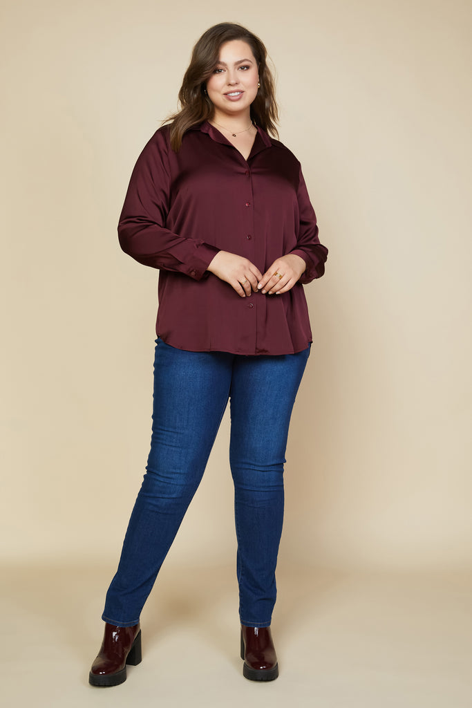 Plus Size - Recycled Button Down Top