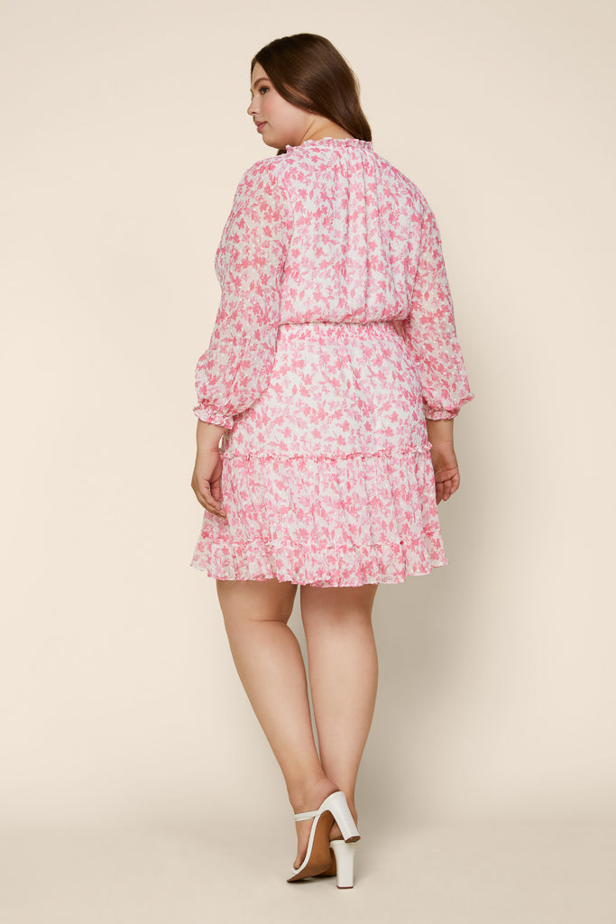 Plus Size - Sweet Floral Mini Dress
