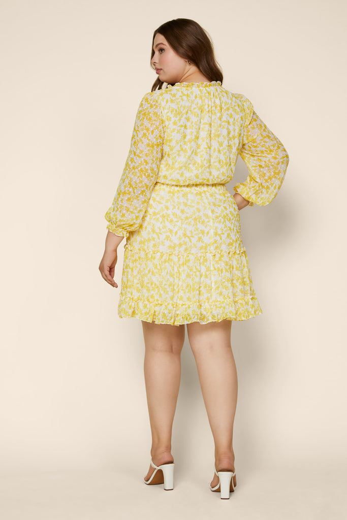 Plus Size - Sweet Floral Mini Dress
