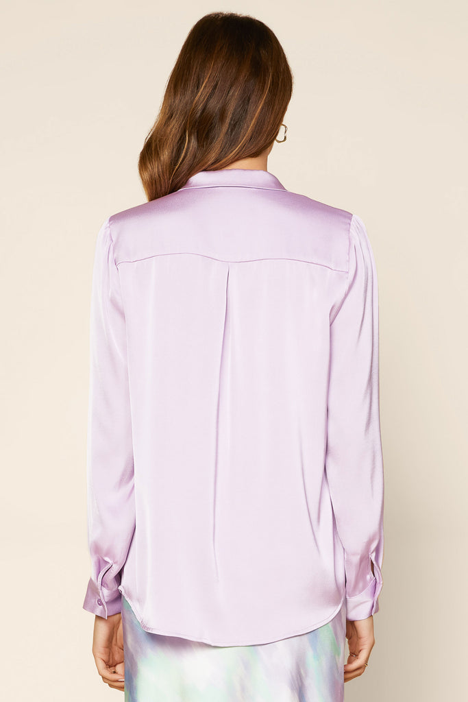 Satin Button Down Shirt