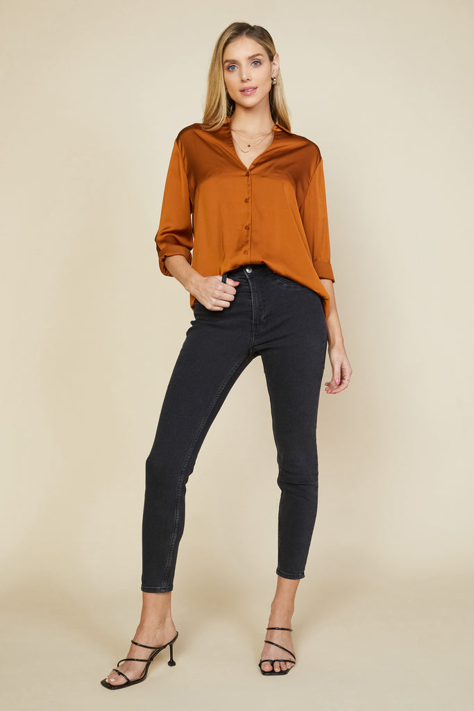 Recycled Button Down Top