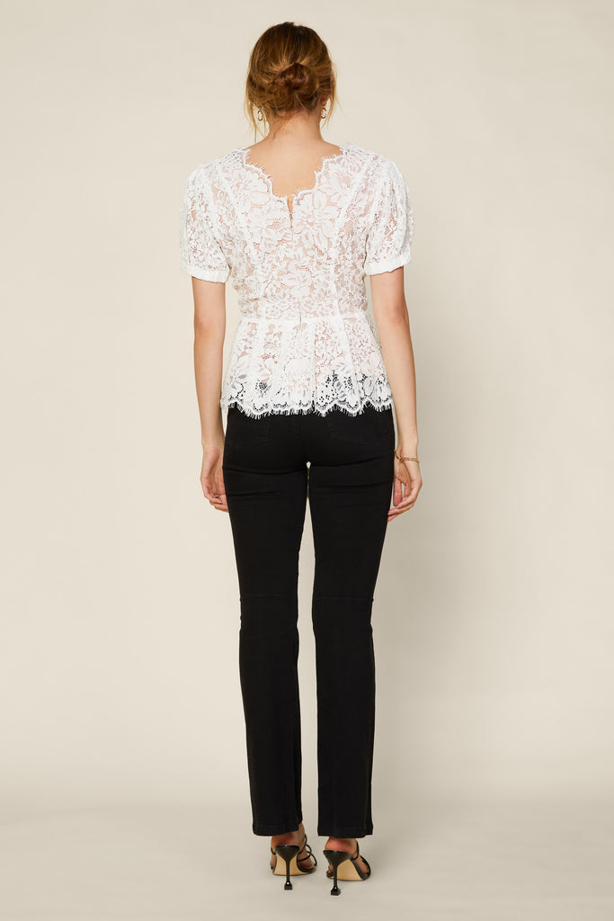 Lace Peplum Top