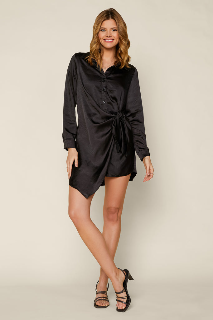Draped Front Tie Dress
