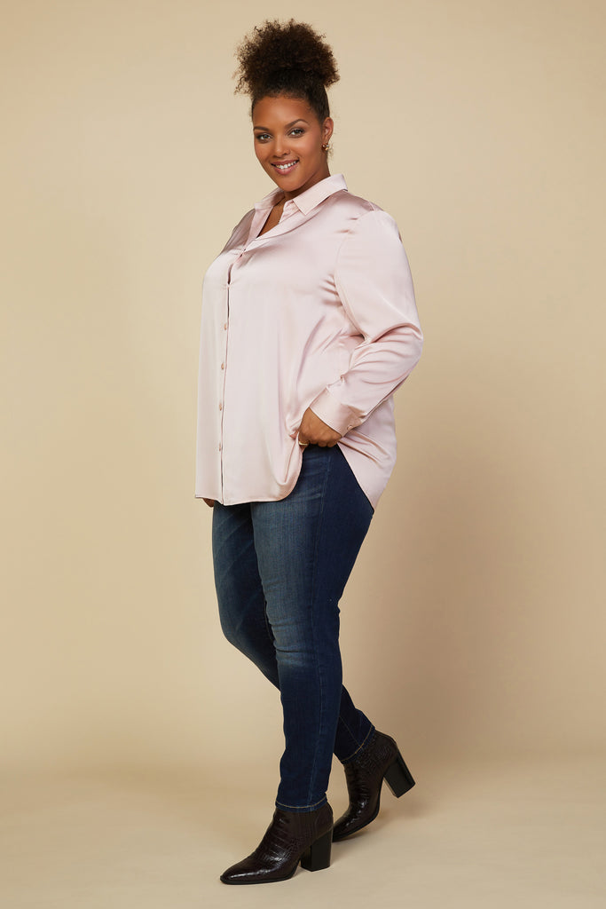 Plus Size - Recycled Button Down Top
