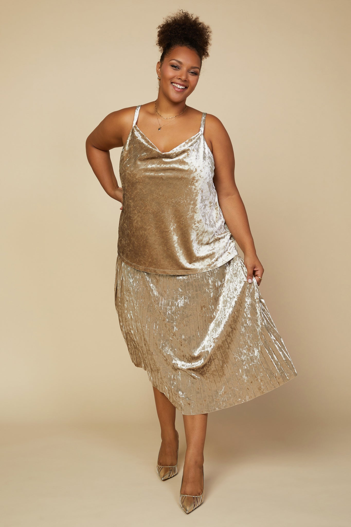 Plus Size - Crushed Velvet Cami – SKIES ARE BLUE