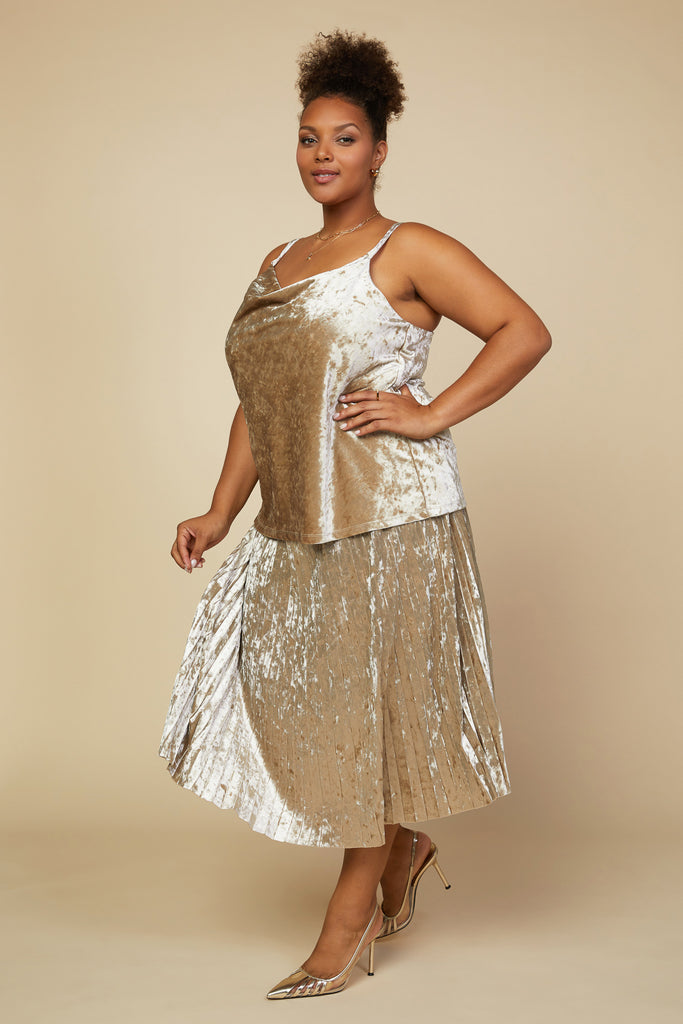 Plus Size - Crushed Velvet Cami