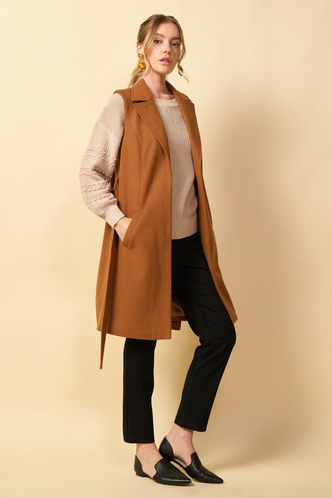 Eden Belted Long Vest