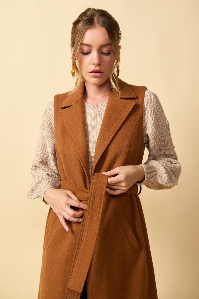 Eden Belted Long Vest