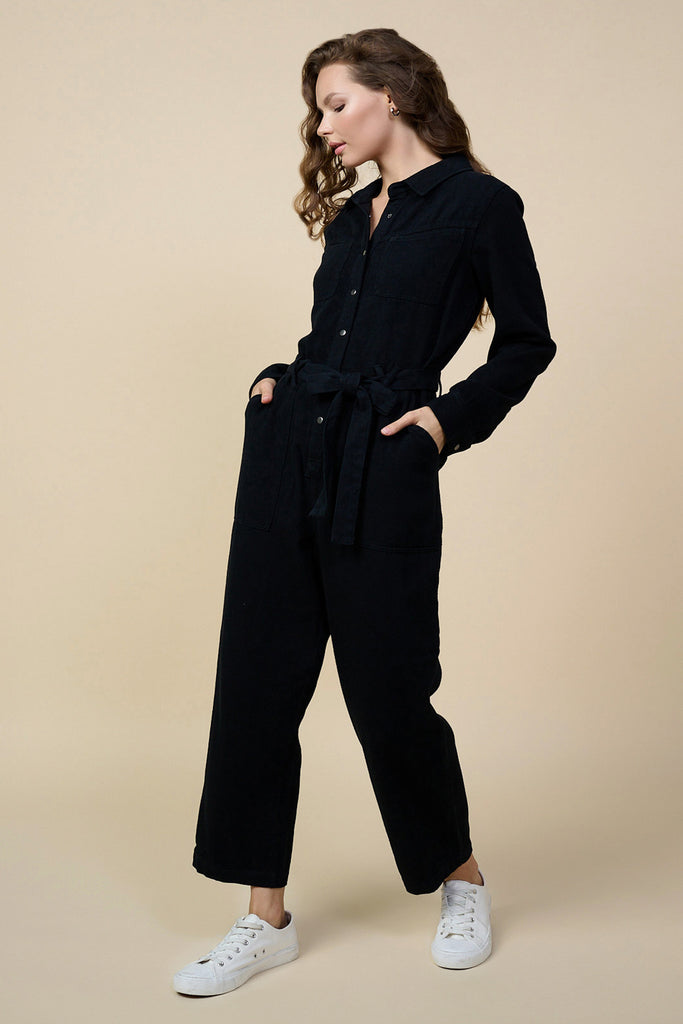 Cotton Twill Utility Jumpsuit