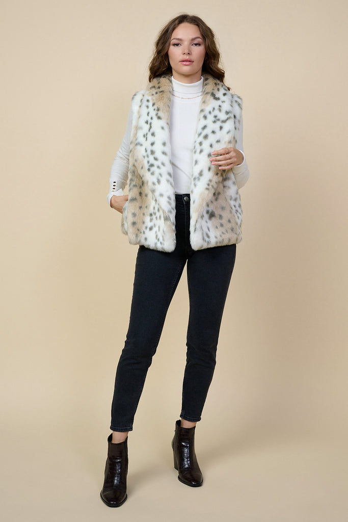 Leopard Faux Fur Vest