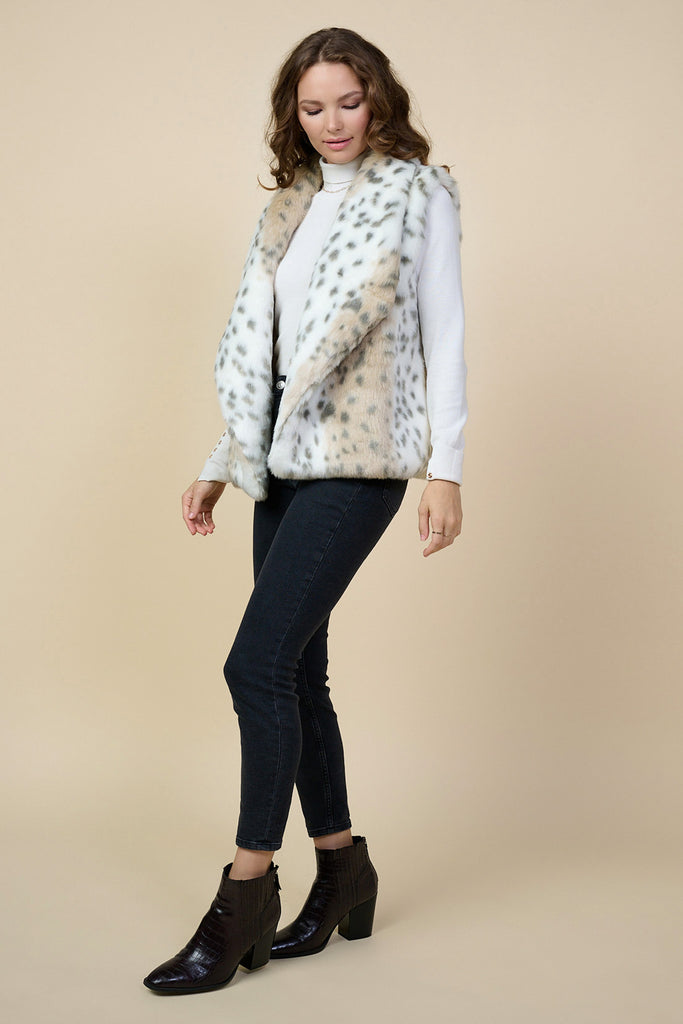 Leopard Faux Fur Vest