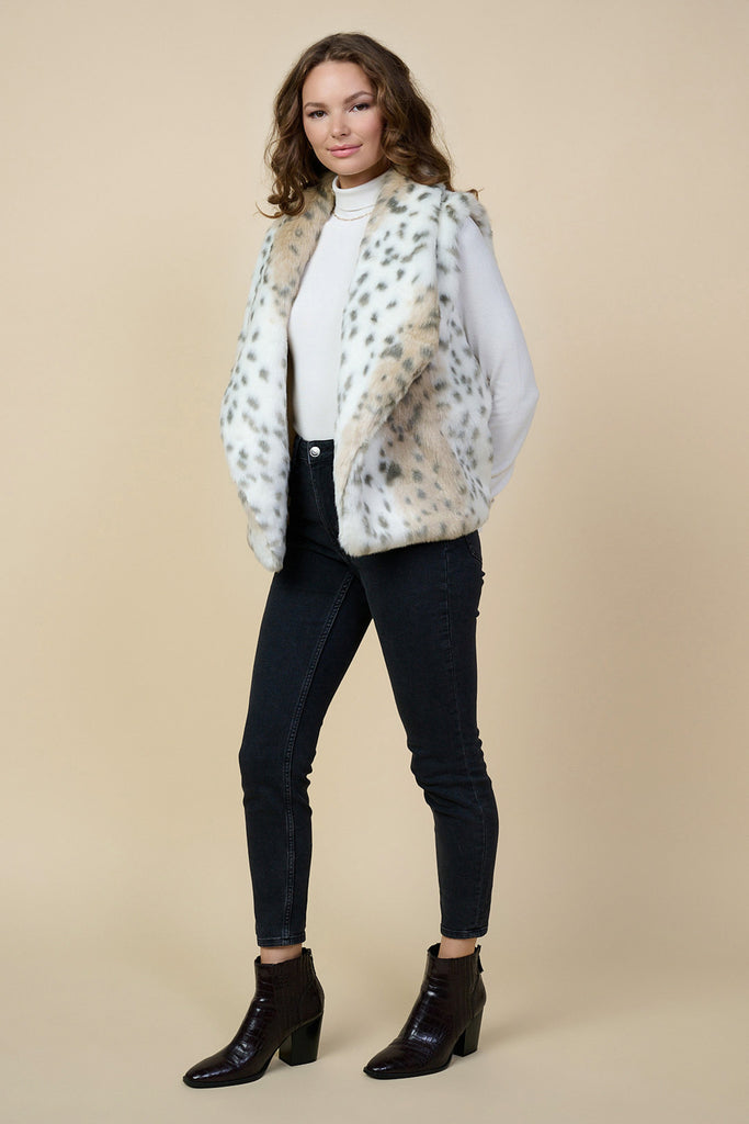 Leopard Faux Fur Vest
