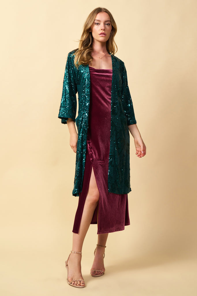 Velvet Midi Cami Dress