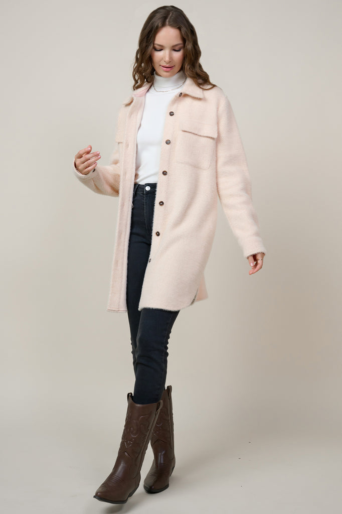 Knit Knee Length Shacket