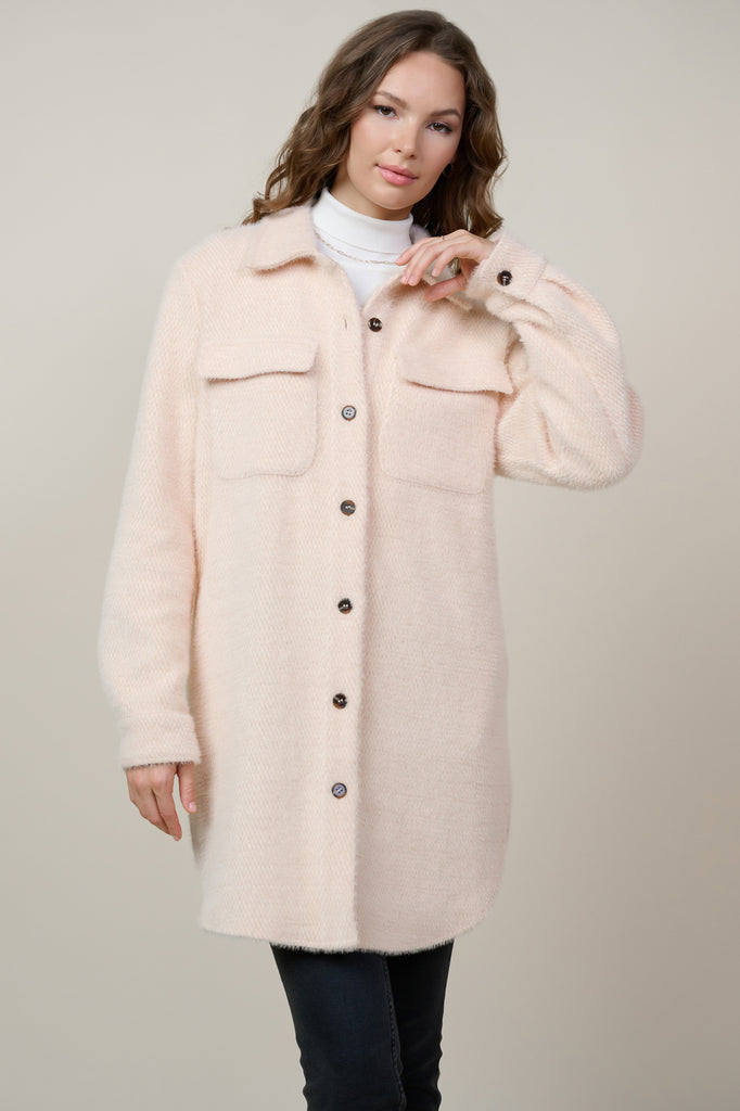 Knit Knee Length Shacket