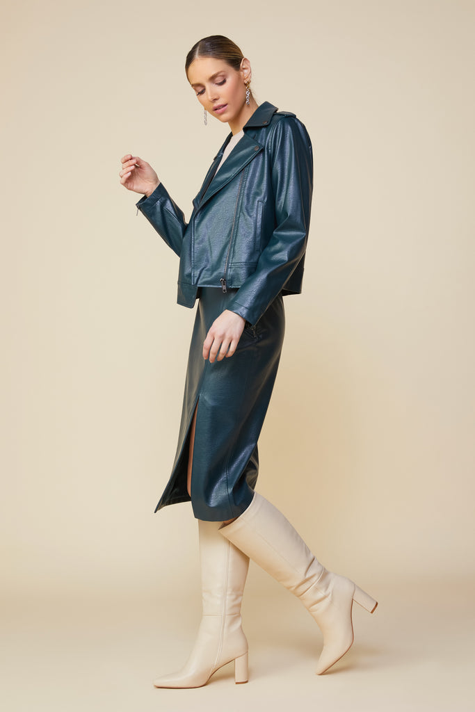 Vegan Leather Moto Jacket