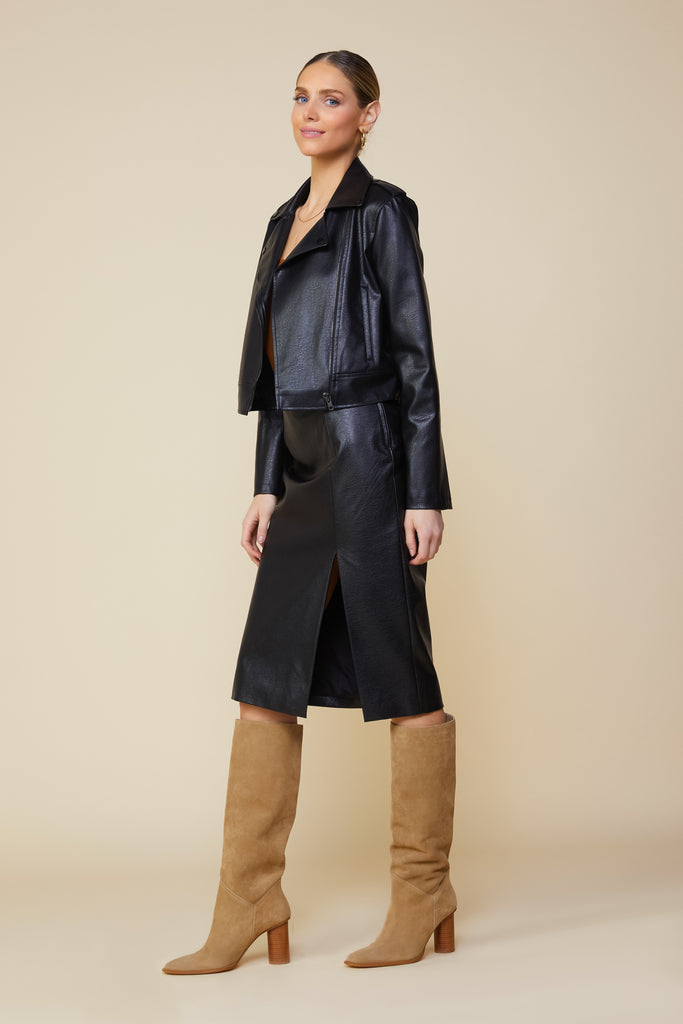 Vegan Leather Moto Jacket