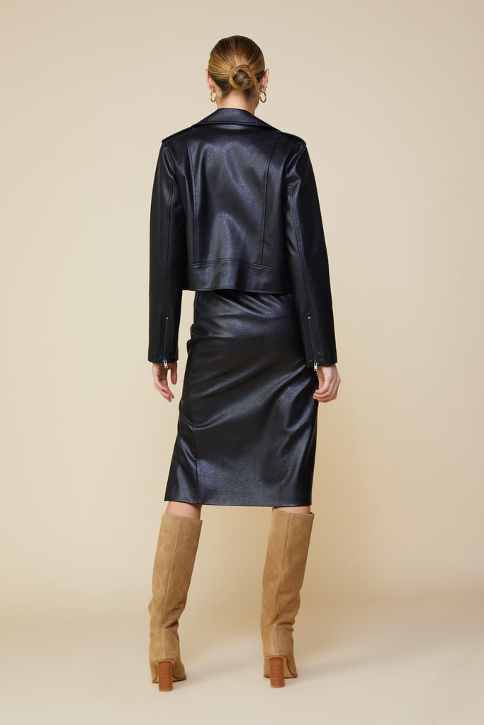 Vegan Leather Moto Jacket
