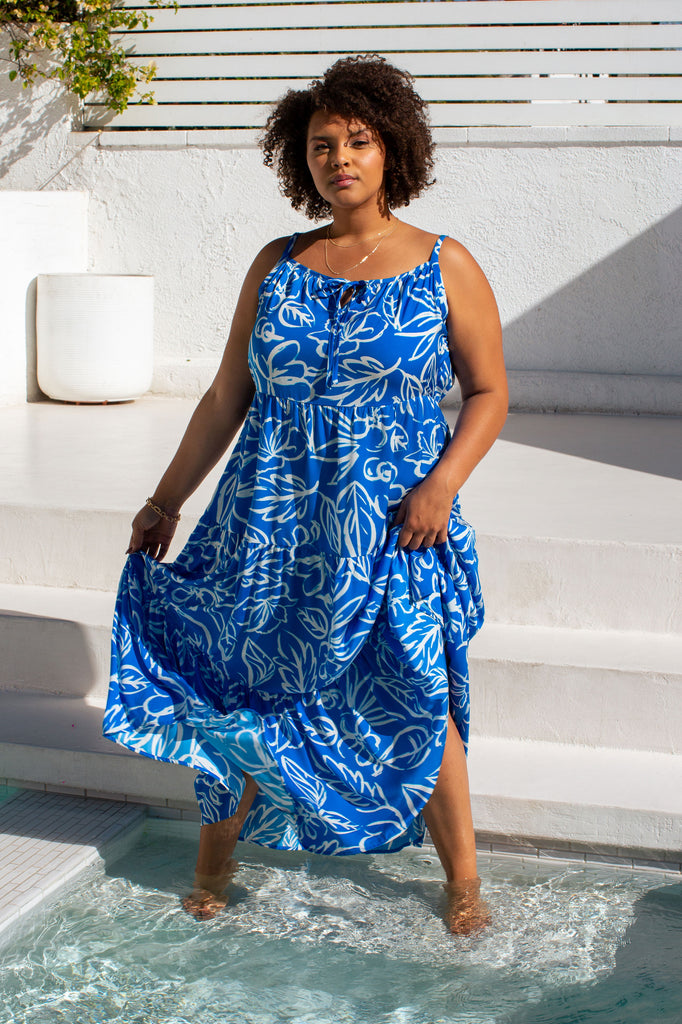Plus Size - Sasha Spaghetti Midi Dress