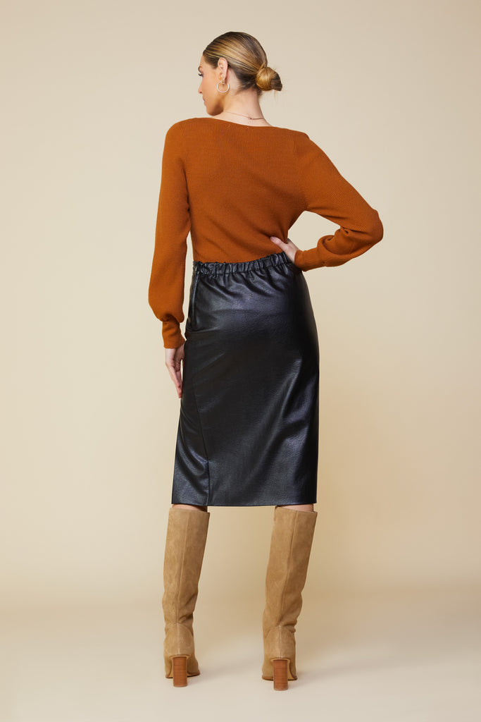 Vegan Leather Pencil Skirt