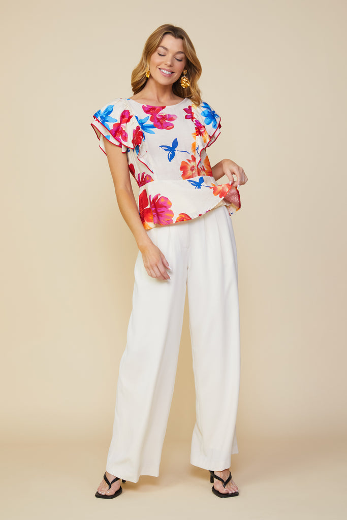 Valery Floral Peplum Top