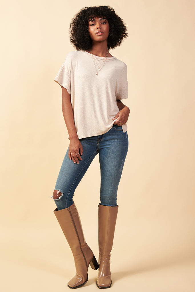 Oversized Thermal Sleeve Top