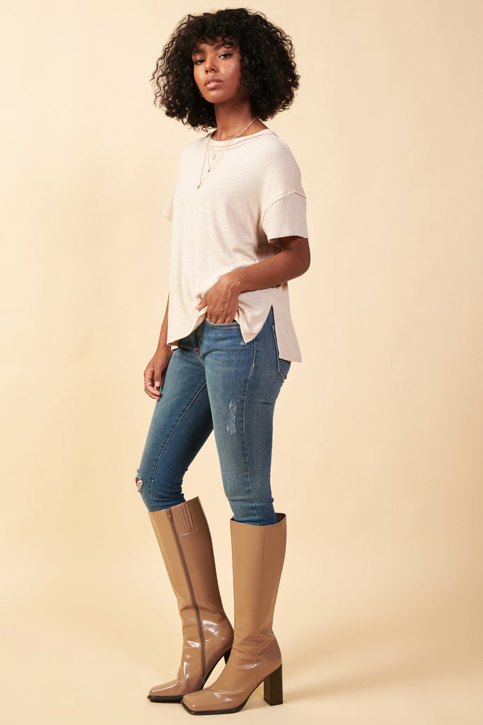 Oversized Thermal Sleeve Top