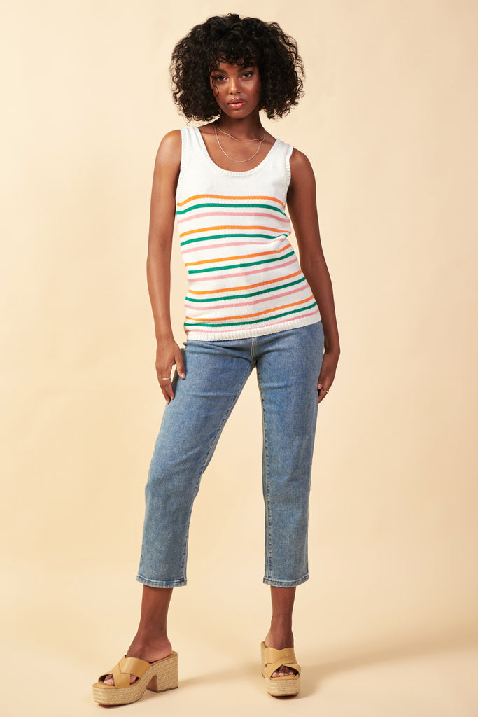 Striped Sweater Tank Top
