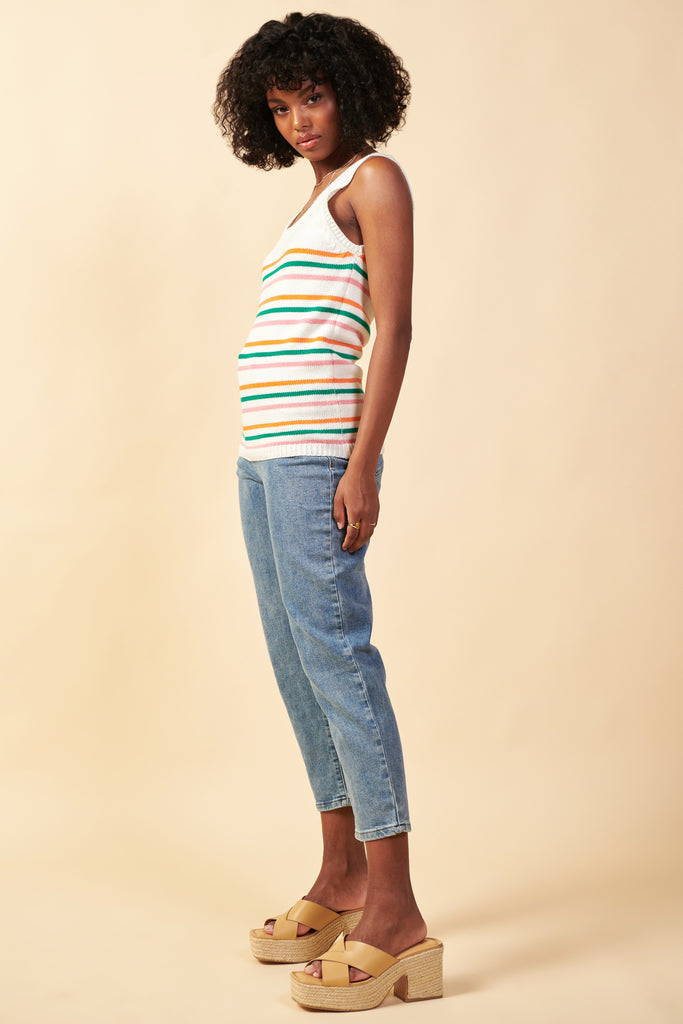 Striped Sweater Tank Top