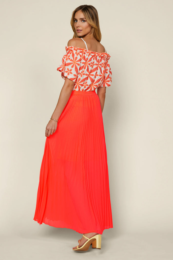 Pleated Maxi Skirt
