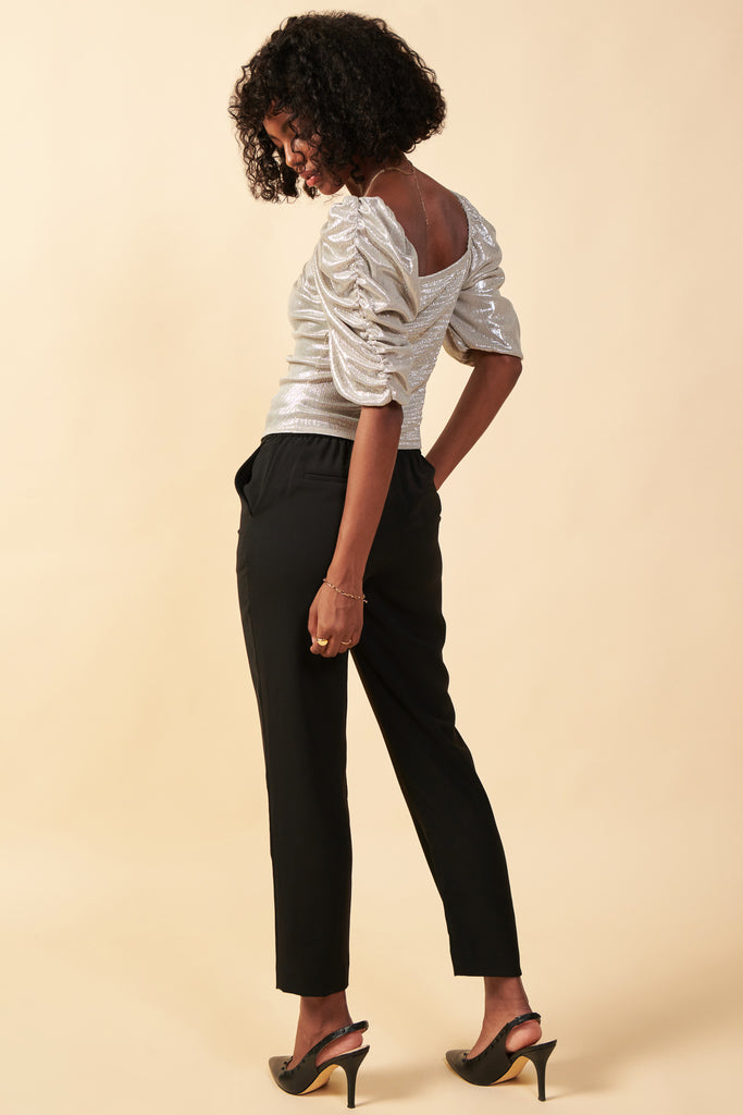 Metallic Sweetheart Top