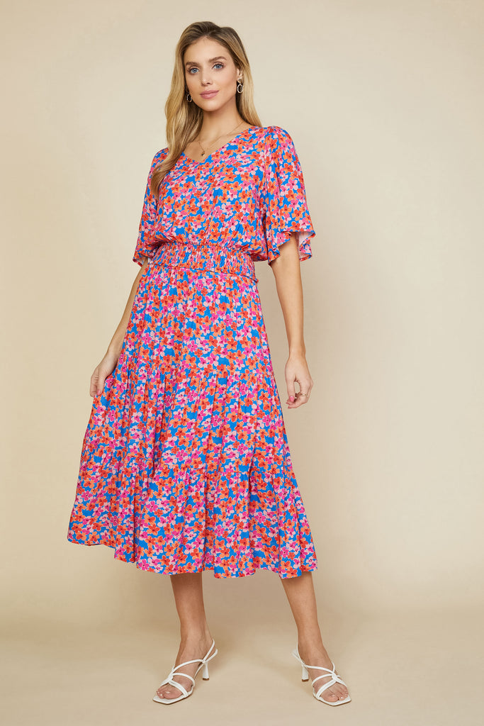 Bohemian Floral Smocked Crop Top