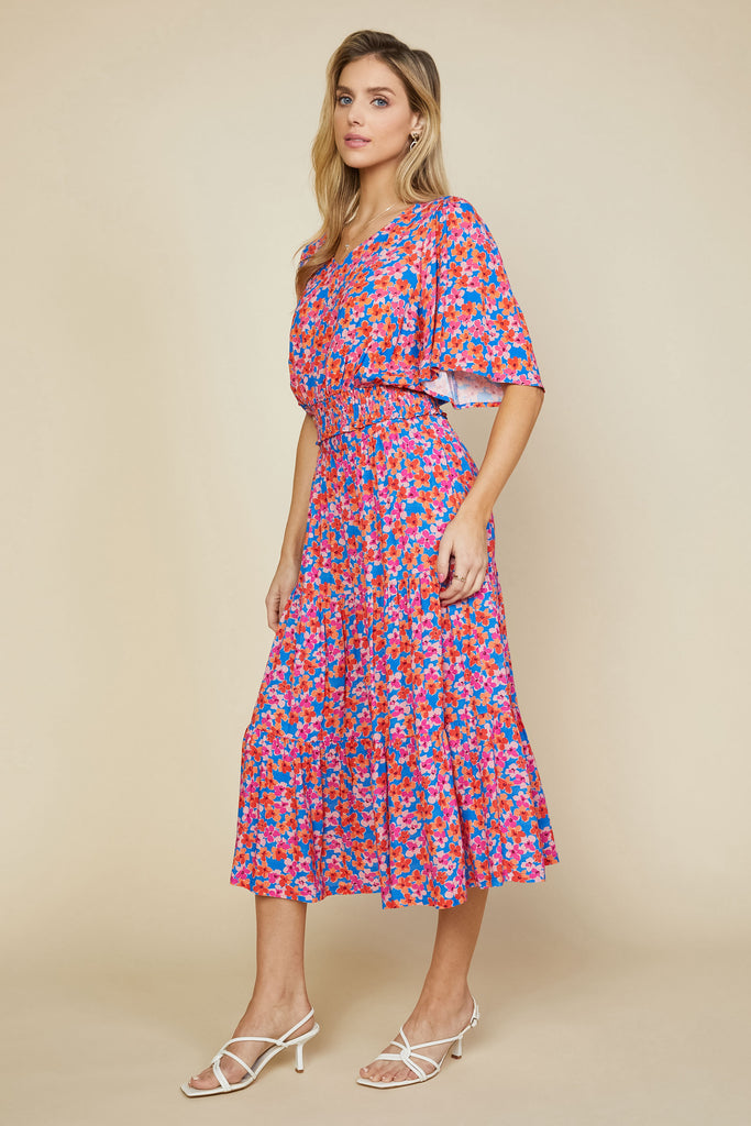 Bohemian Floral Smocked Crop Top