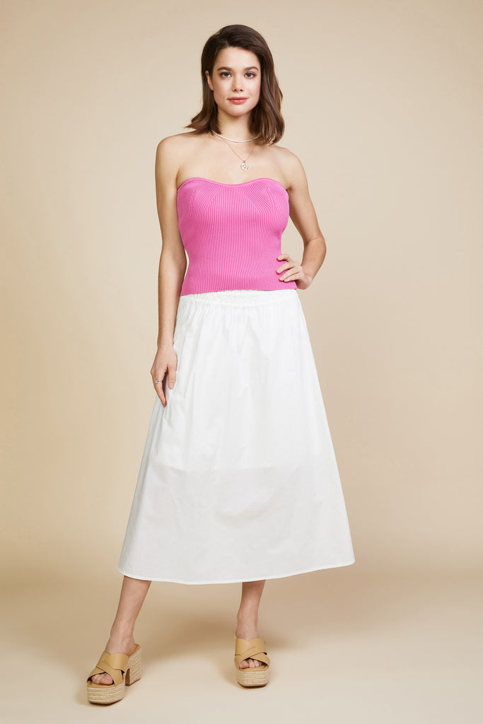 Sweetheart Neckline Knit Top SKIES ARE BLUE