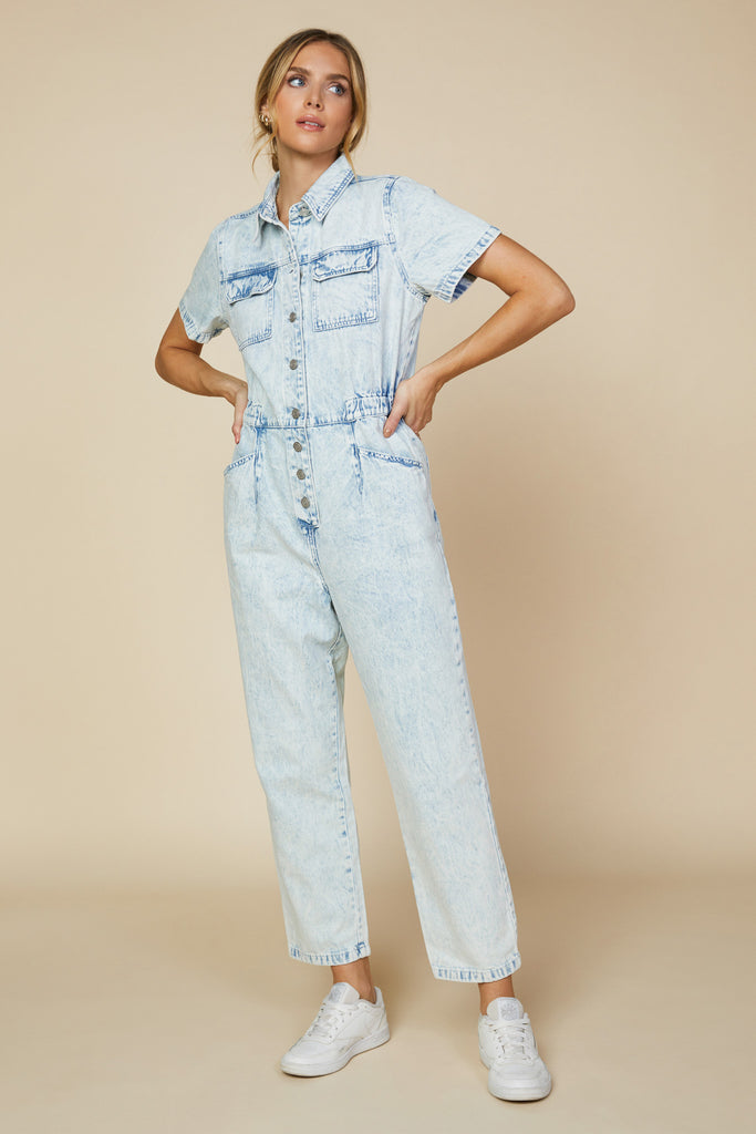 Denim Utility Jumpsuit