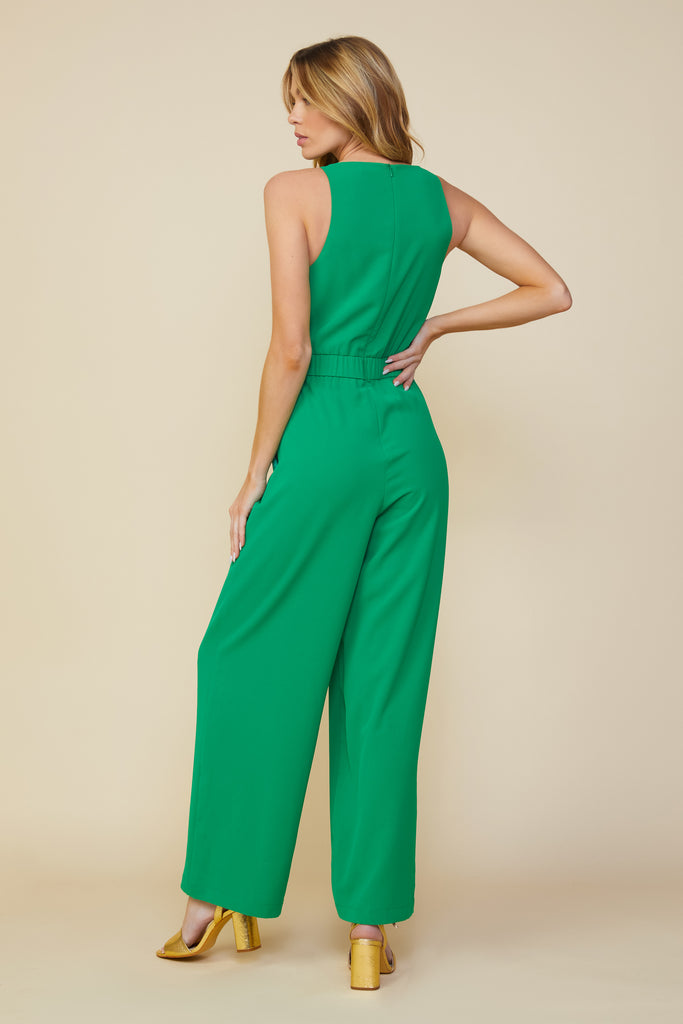 Sleeveless Cowl Neck Jumpsuit