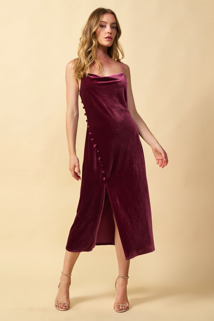 Velvet Midi Cami Dress