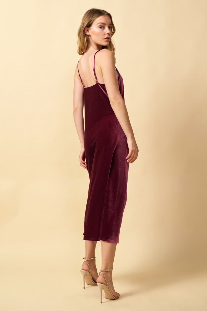 Velvet Midi Cami Dress