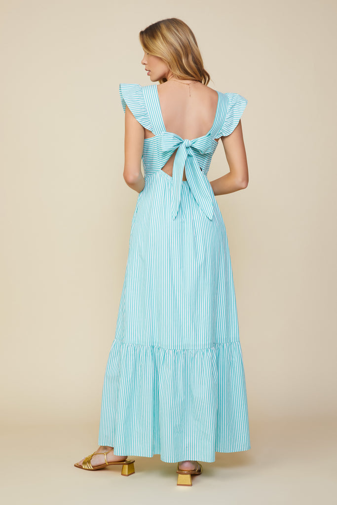 Ryan Striped Back Tie Dress